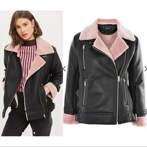 Topshop Aviator Biker Jacket